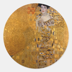 Adele, The Lady in Gold - Gustav Klimt Classic Round Sticker