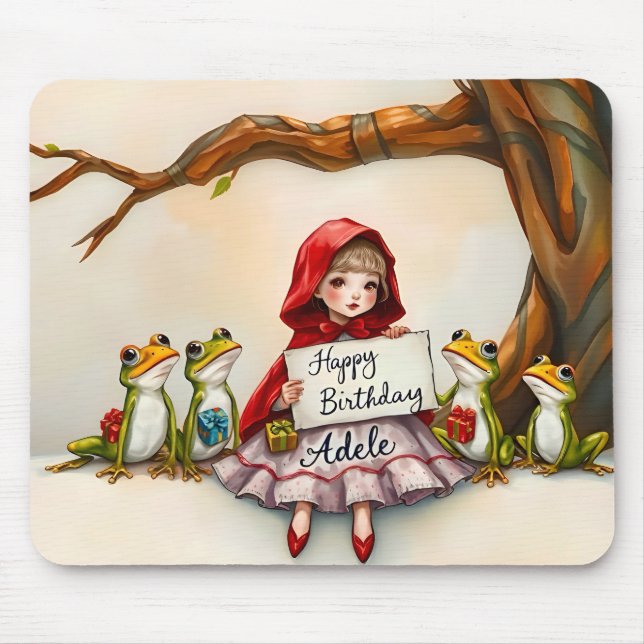 ADELE ~ With Friendly Frogs ~ Mouse Pad (Front)
