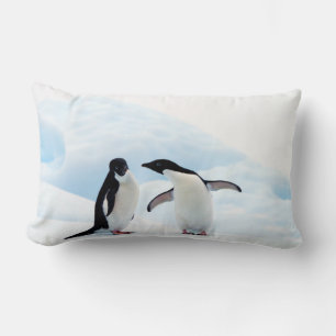 Adelie Penguins Lumbar Pillow