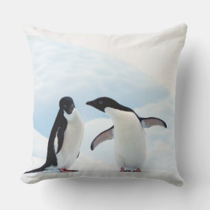Adelie Penguins Outdoor Pillow