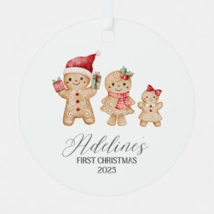 Adelina Personalized Baby's First Christmas Metal Ornament