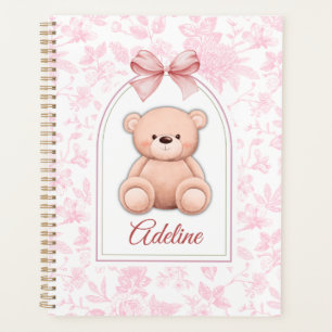 Adeline   Custom Pink Teddy Bear Nursery Design  Planner