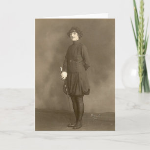 Adeline Gehrig Fencing 1924 Olympics Note Card