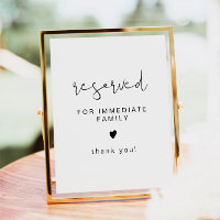 ADELLA Edgy Minimal Wedding Reserved Seating Sign