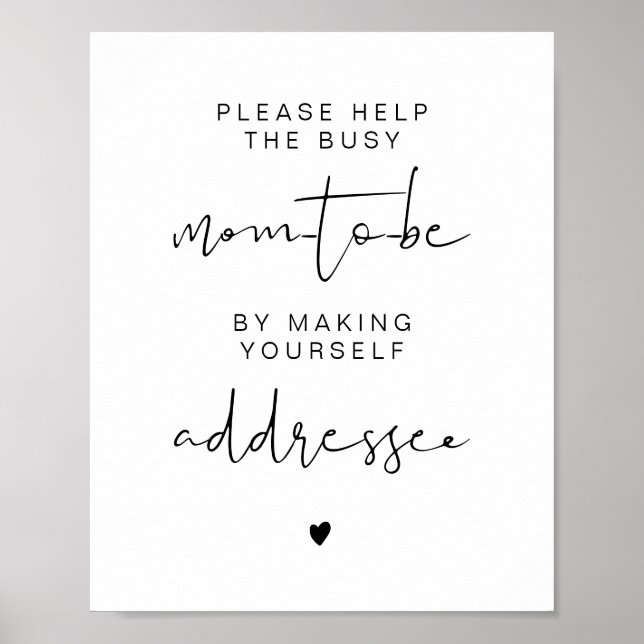 ADELLA Edgy Modern Address the Envelope Sign  (Front)