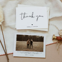 ADELLA Edgy Modern Minimalist Photo Thank You Card