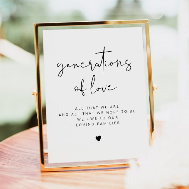 ADELLA Minimalist Generations of Love Wedding Sign (Creator Uploaded)