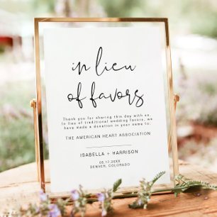 ADELLA Minimalist In Lieu of Favours Wedding Post Poster