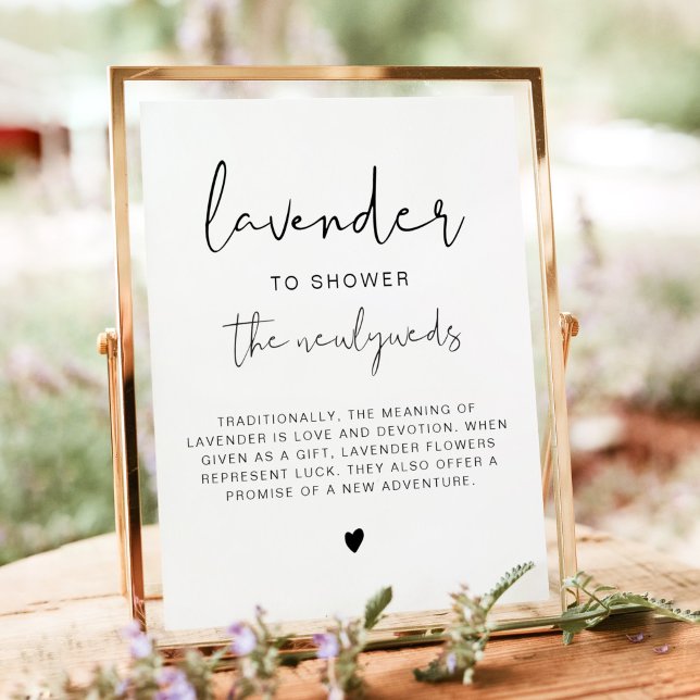 ADELLA Modern Minimal Lavender Toss Wedding Sign (Creator Uploaded)