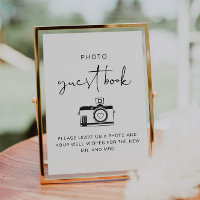 ADELLA Modern Minimal Photo Guest Book Sign
