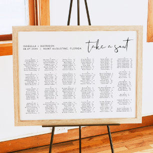 ADELLA Modern Minimalist Alphabetical Seating Poster