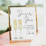 ADELLA Modern Minimalist Bridal Daiquiri Hour Poster<br><div class="desc">This daiquiri bar sign features two styled mimosas,  an edgy handwritten font,  and a modern minimalist design. Easily change the font and background colour to match your event. This is perfect for a wedding,  couple's shower,  bridal shower,  engagement party or any other special event.</div>