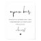ADELLA Modern Minimalist Funny Open Bar Sign