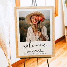 ADELLA Modern Minimalist Graduation Party Welcome Poster