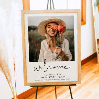ADELLA Modern Minimalist Graduation Party Welcome Poster