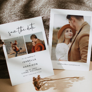 ADELLA Modern Minimalist Photo Save the Date Invit Invitation