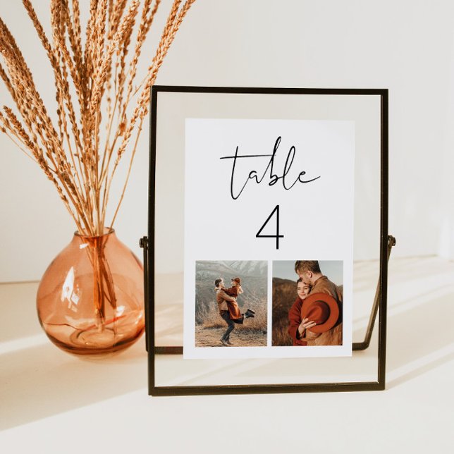 ADELLA Modern Minimalist Photo Table Number Card (Creator Uploaded)
