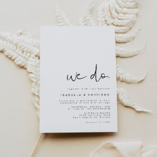 ADELLA - Modern Minimalist Simple Wedding We Do Invitation