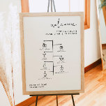 ADELLA Modern Minimalist Wedding Icon Timeline Poster<br><div class="desc">This wedding icon timeline and welcome sign features an edgy handwritten font and modern minimalist design. Click 'click to customize further' in the personalization section to open up the full editor. To add new icons, visit https://www.svgrepo.com/ and search the icon you need. Download as an svg and then drag and...</div>