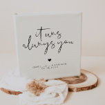 ADELLA Modern Minimalist Wedding Photo Binder<br><div class="desc">This minimalist wedding album features an edgy handwritten font and a modern minimalist design and the phrase,  "it was always you." Easily change the background and font colour to match your event colour scheme and add your names and dates to the front and spine for a personal touch.</div>