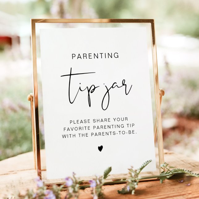 ADELLA Modern Parenting Tip Jar and Advice Sign (Creator Uploaded)