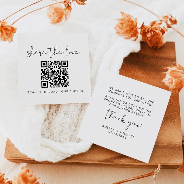 ADELLA Modern Share the Love QR Code Table Cards (Creator Uploaded)