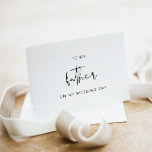 ADELLA To My Father On My Wedding Day Card<br><div class="desc">This to my father card features an edgy handwritten font and modern minimalist design. Use this template to edit the fonts,  font colour,  and background colour to match your event needs. This card is perfect for your simple,  minimalist,  and elegant wedding at any time of year.</div>