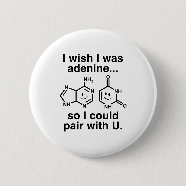 Adenine 2 Inch Round Button (Front)