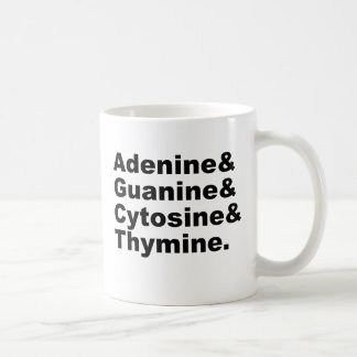 Adenine Guanine Cytosine Thymine DNA Nucleotides Coffee Mug