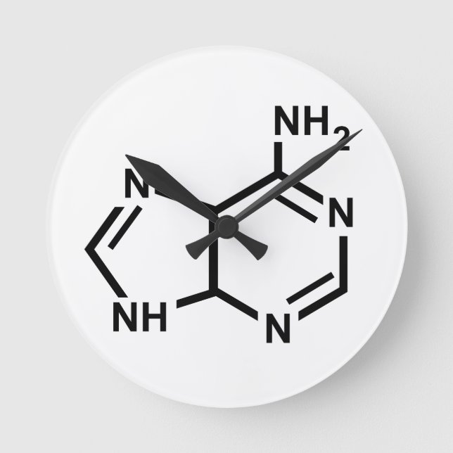 Adenine Round Clock (Front)