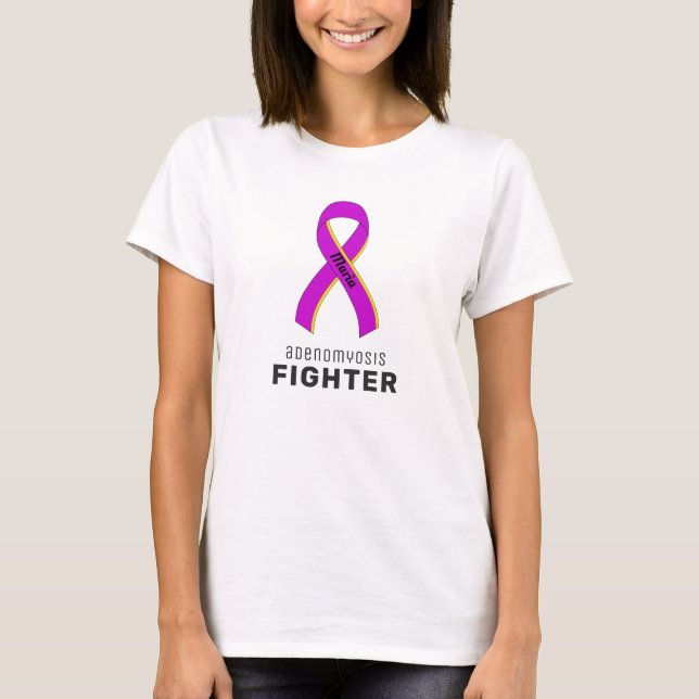 Adenomyosis Fighter Ribbon White Women's T-Shirt (Front)