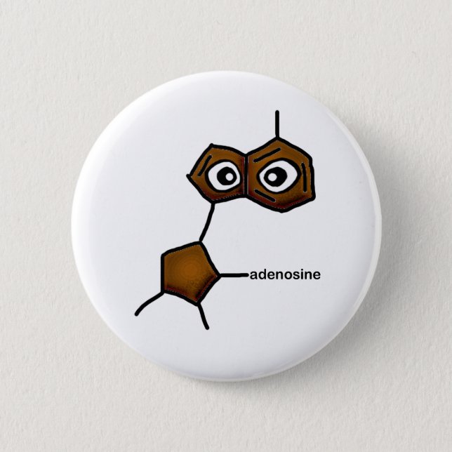 Adenosine Neurotransmitter 2 Inch Round Button (Front)