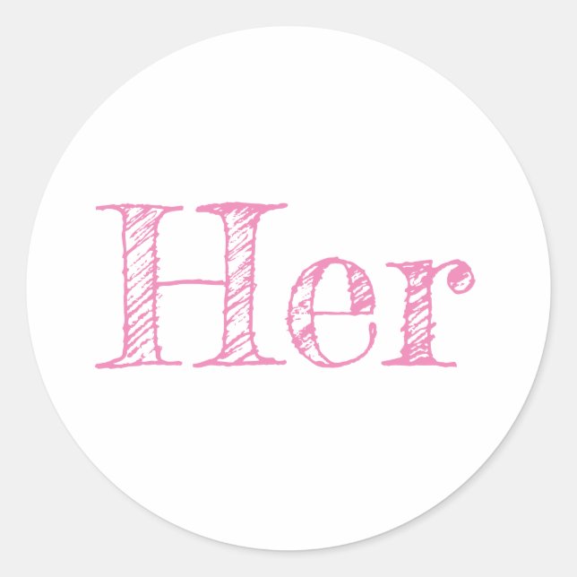 Adesivo Her Classic Round Sticker (Front)