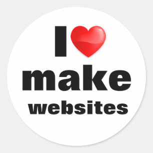 Adesivo I love make websites Classic Round Sticker
