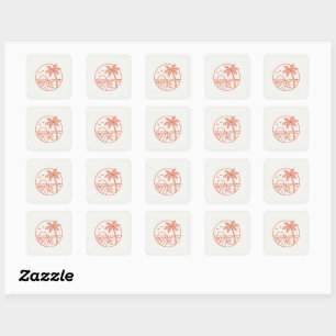 Adesivo ilha tropical square sticker