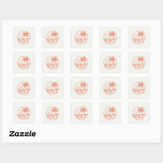Adesivo ilha tropical square sticker