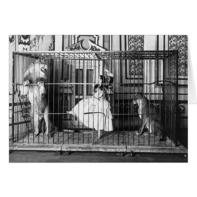Adgie and Her Trained Lions Vintage Circus 1897 (Front Horizontal)