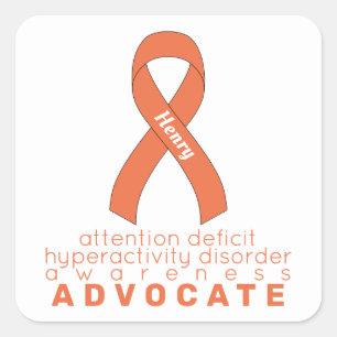 ADHD Advocate White Square Sticker