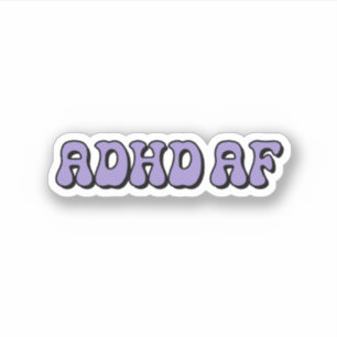 ADHD AF Simple Purple Typography