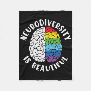 Adhd Autism Awareness Neurodiversity Is Beautiful Fleece Blanket