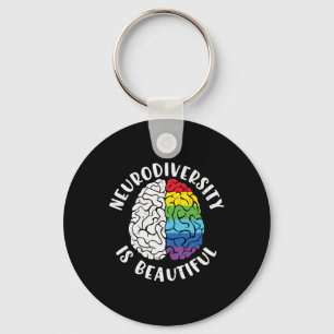 Adhd Autism Awareness Neurodiversity Is Beautiful  Keychain