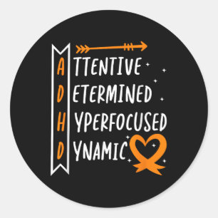 Adhd Awareness Classic Round Sticker