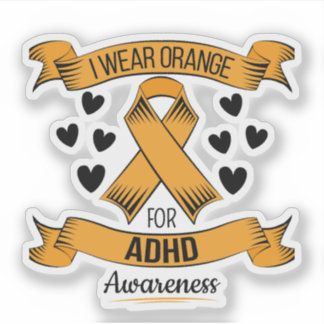 Adhd Awareness for Mental Health Awareness. Orange