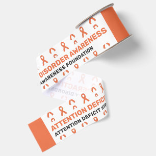 ADHD Awareness Pattern Ribbon Grosgrain Ribbon