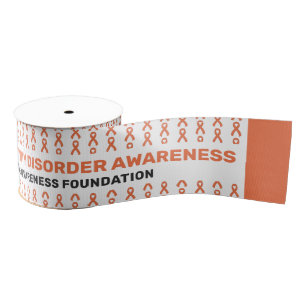 ADHD Awareness Pattern Ribbon Grosgrain Ribbon