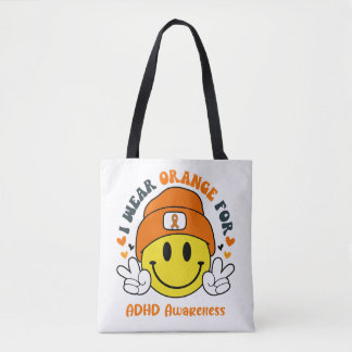 ADHD Awareness Ribbon Support Gifts Tote Bag