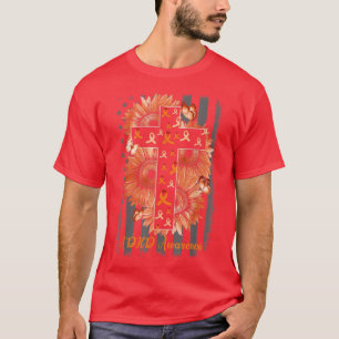 ADHD Awareness Sunflower American Flag  T-Shirt