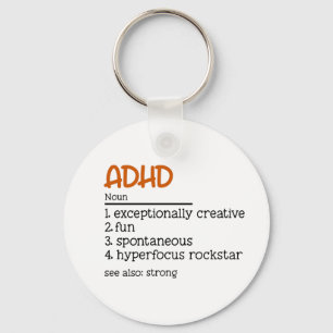 ADHD Definition Neurodiversity Awareness  Keychain
