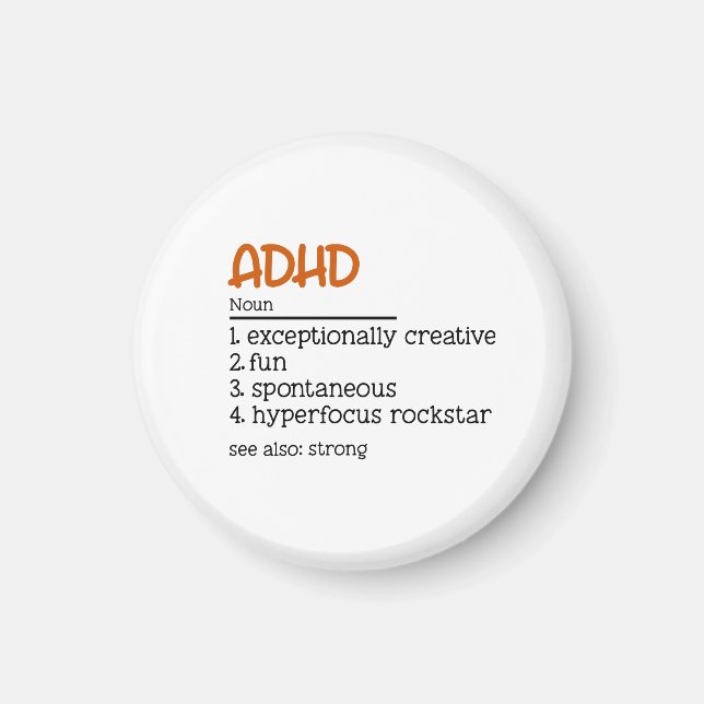 ADHD Definition Neurodiversity Awareness   Magnet (Front)