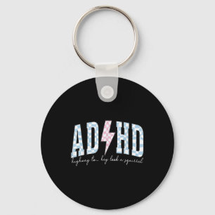 Adhd Funny Mental Health Overstimulated Awareness  Keychain